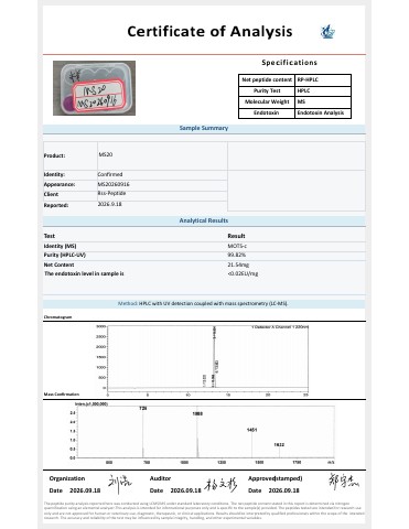 MS20 certificate, batch MS20260916